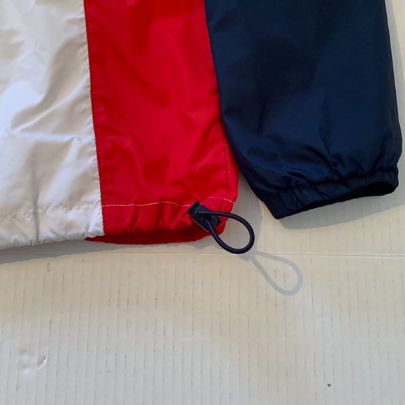 Garage Adult Large Red White Blue Windbreaker with Hood - Picture 5 of 8